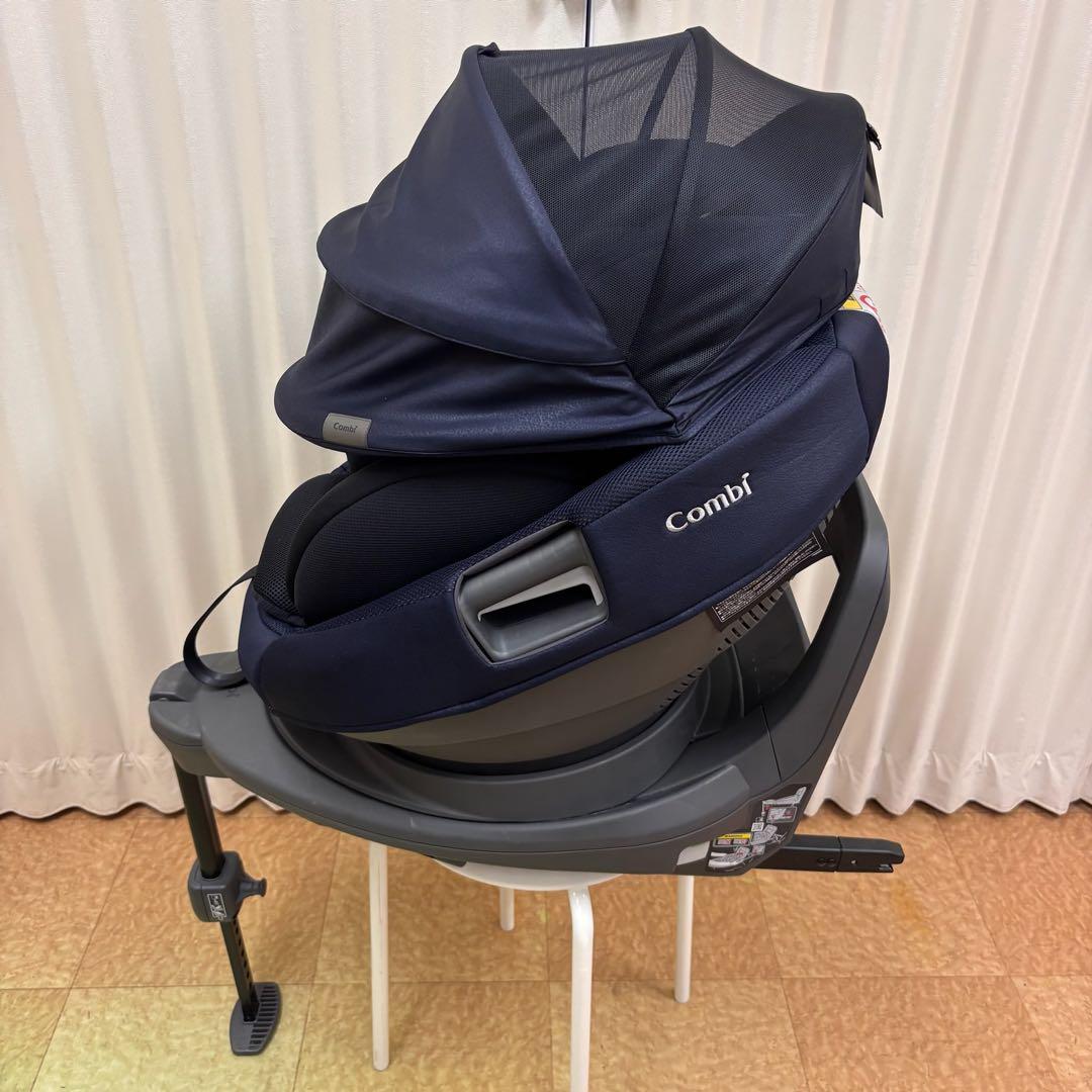 クリーニング済☆美品☆コンビ　新生児OK　THE　S　Air　ISOFIX　紺