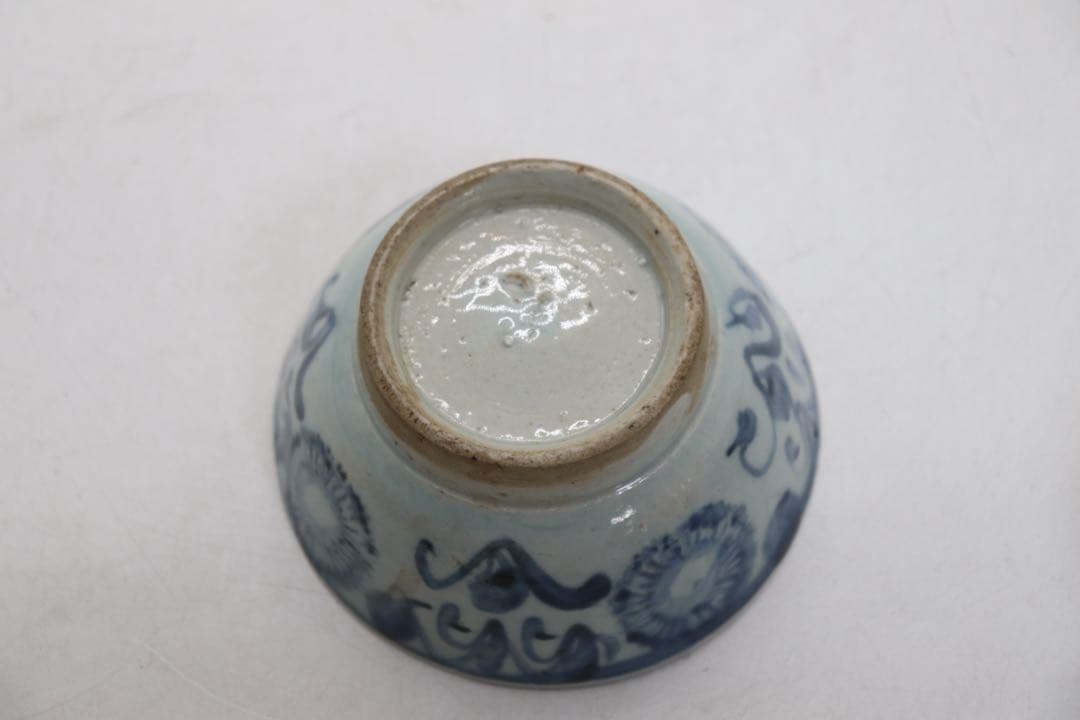 中国　明時代　染付　お碗2点　アンティーク　送料込み250827