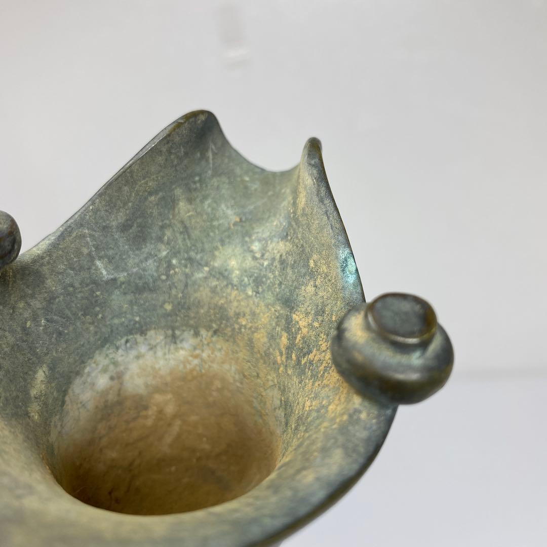 中国清時代　古銅　極上手　爵　246g トコウ　東さ7-0330☆2F