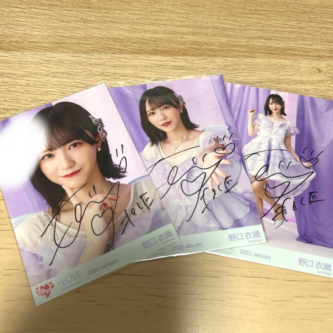 野口衣織 イコラブ 5周年 妖精 直筆コンプ ヨリイラストあり