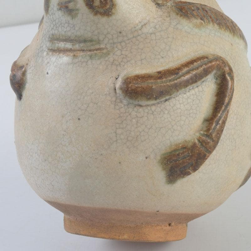 タイ古陶磁　スンコロク　宋胡録　神獣　双耳水滴　N　9391