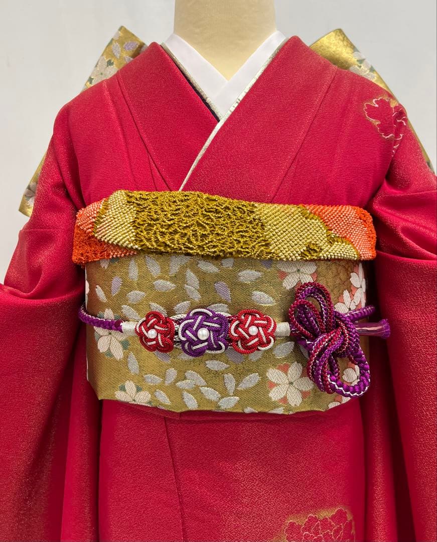 振り袖　フルセット　別誂長襦袢付　金彩加工　金通し　振袖　成人式　セット　611