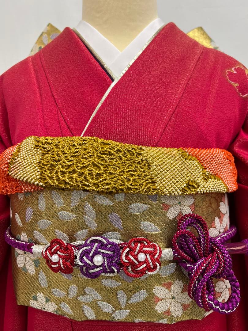 振り袖　フルセット　別誂長襦袢付　金彩加工　金通し　振袖　成人式　セット　611
