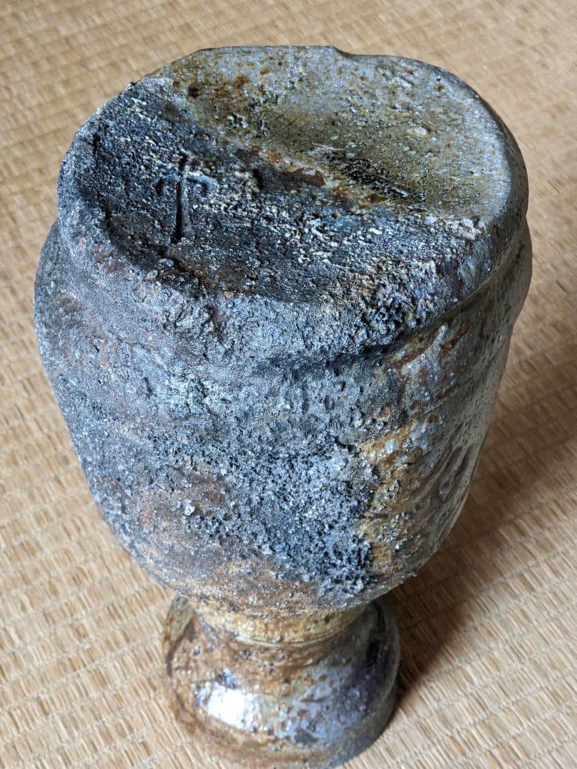 ♦備前焼 花器 花活け 華道 焼締め 岡山県 ？丹波焼 置物飾り 骨董品