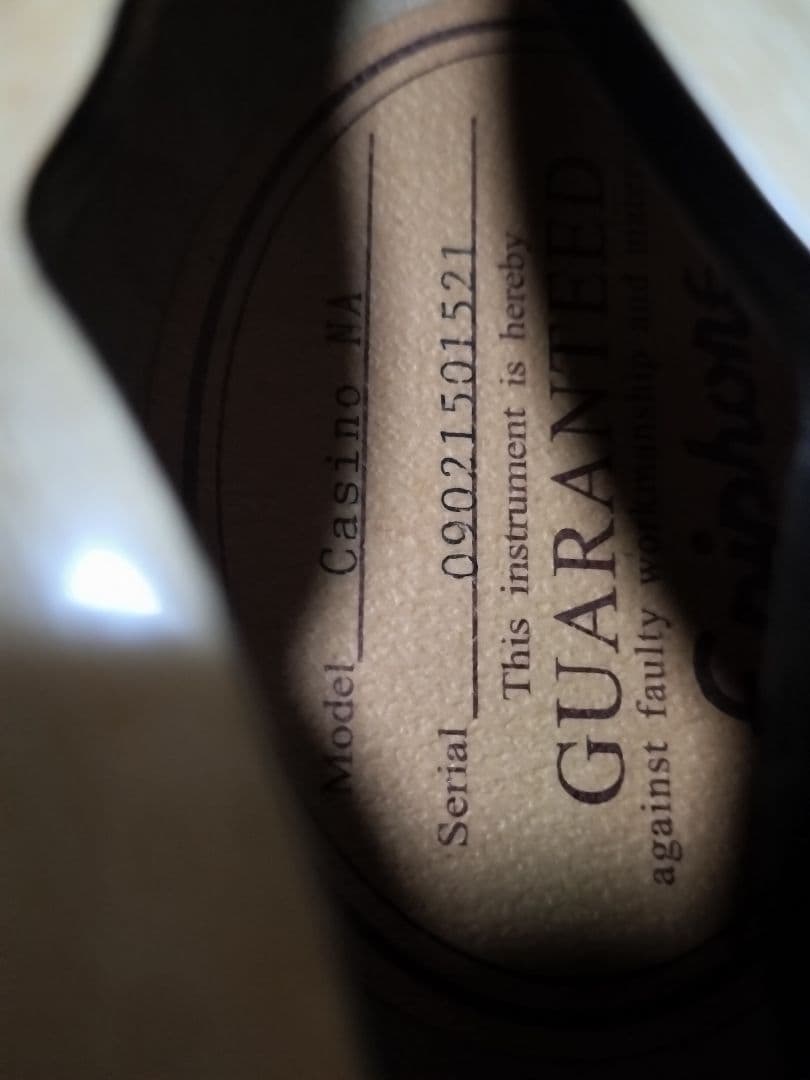 Epiphone エピフォン CASINO カジノ ナチュラル フルアコ