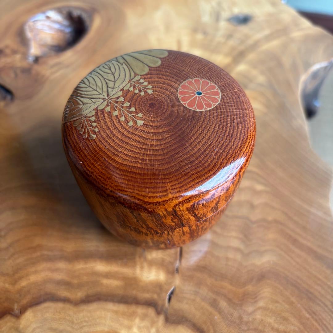 福田芳朗作 大棗 高台寺蒔絵 「蔦」茶道具 共箱