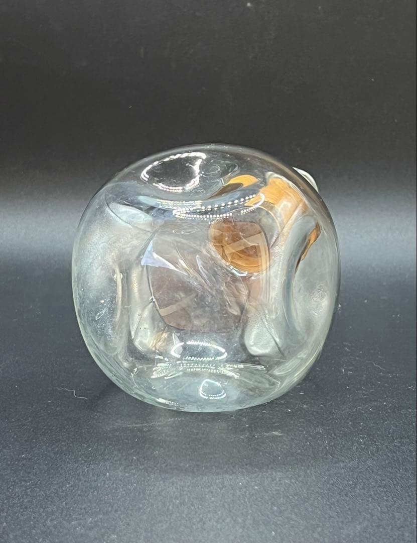 時代　和ガラス　ガラス蓋付き徳利　花瓶　鶴首徳利　アンティーク　古道具