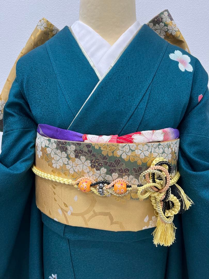 振り袖　フルセット　長襦袢付　成人式　お買い得　 金彩加工　690