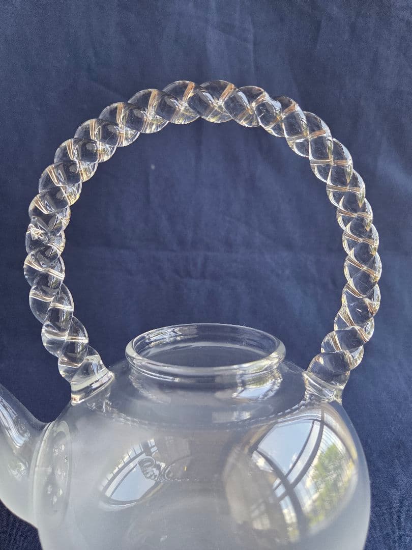 湯沸　義山　山下璃風作　未使用　ガラス　耐熱　湯沸かし