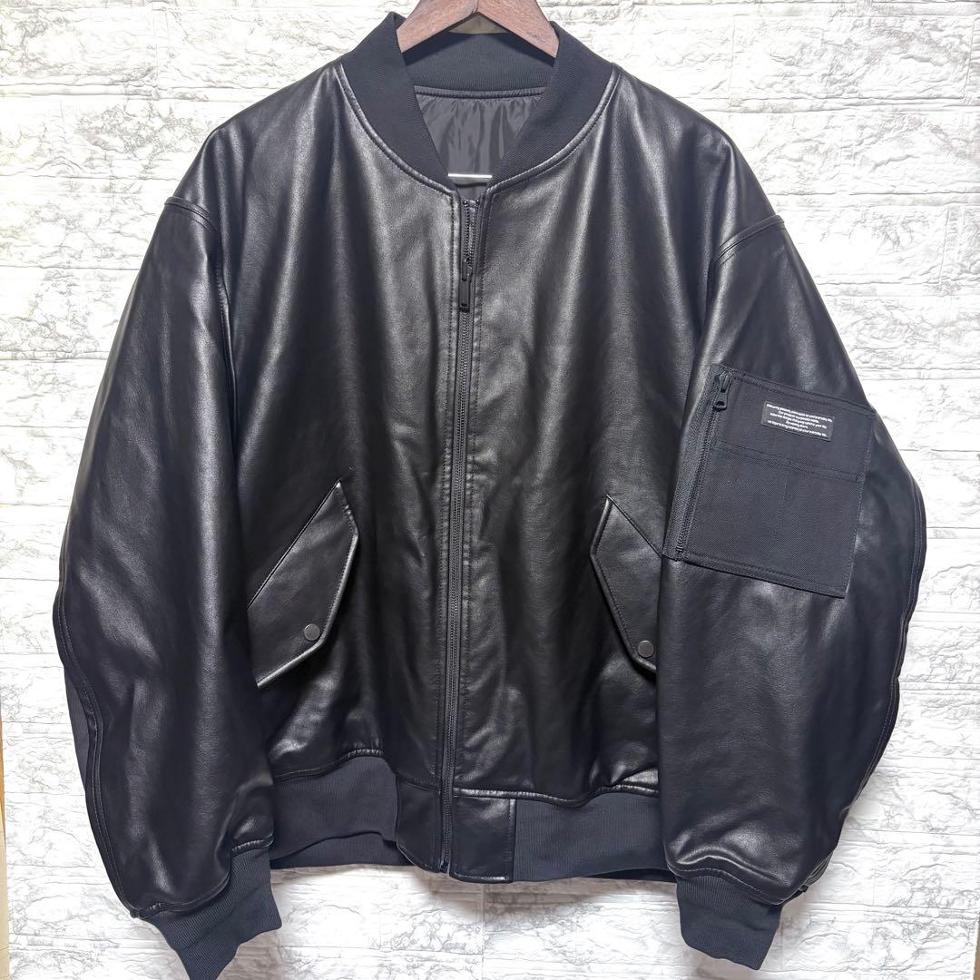 GU UNDERCOVER フェイクレザーリバーシブルブルゾン XXL