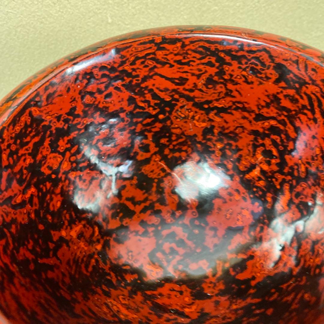 漆器製 赤黒模様 ボウルKG