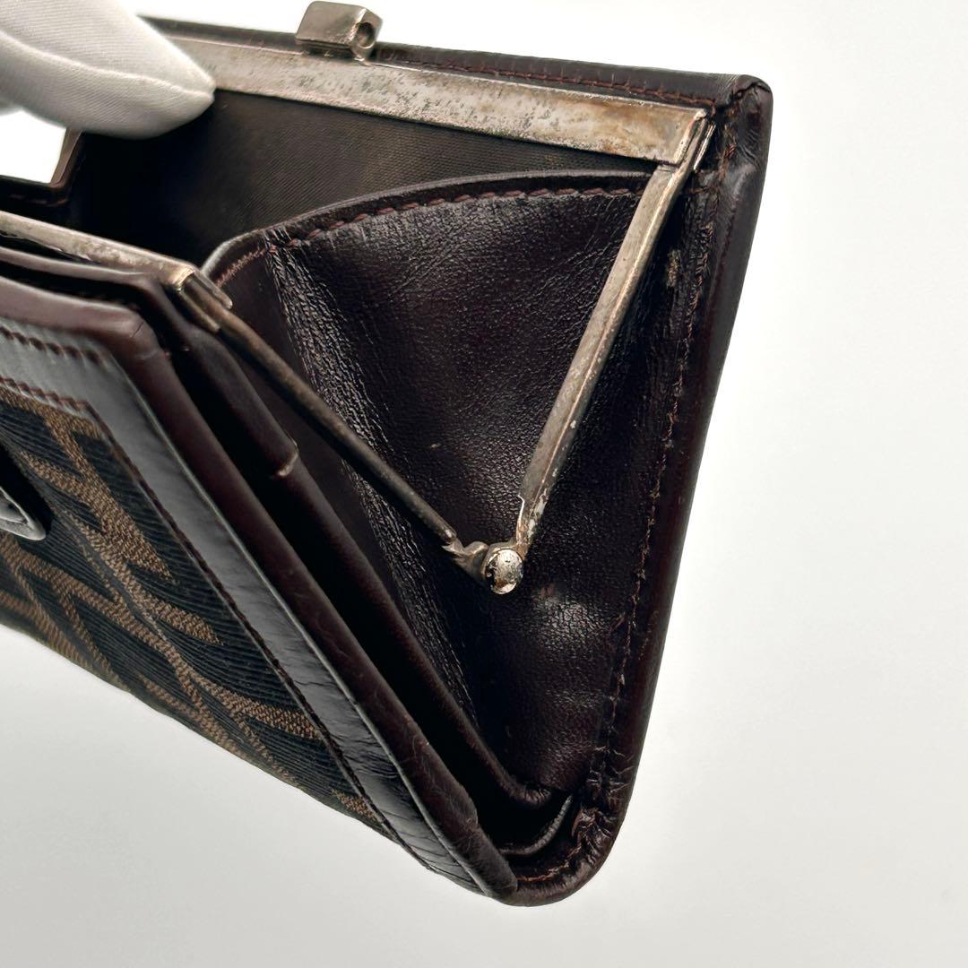 FENDI フェンディ 二つ折り財布 ズッカ柄 がま口 ヴィンテージ【希少性大】