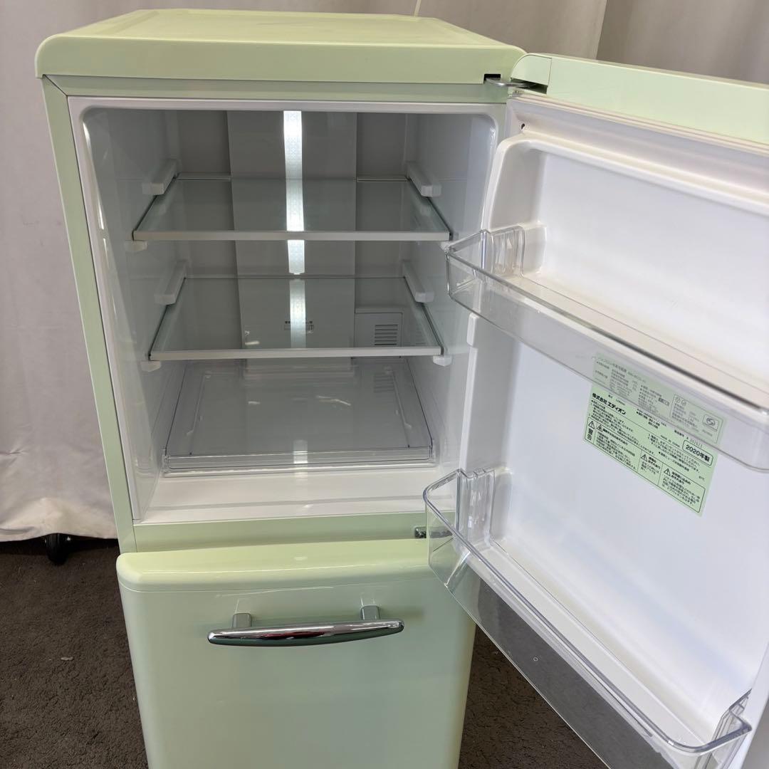 12　冷蔵庫　一人暮らし　右開き　綺麗　中古　レトロ　設置無料　安い‼️