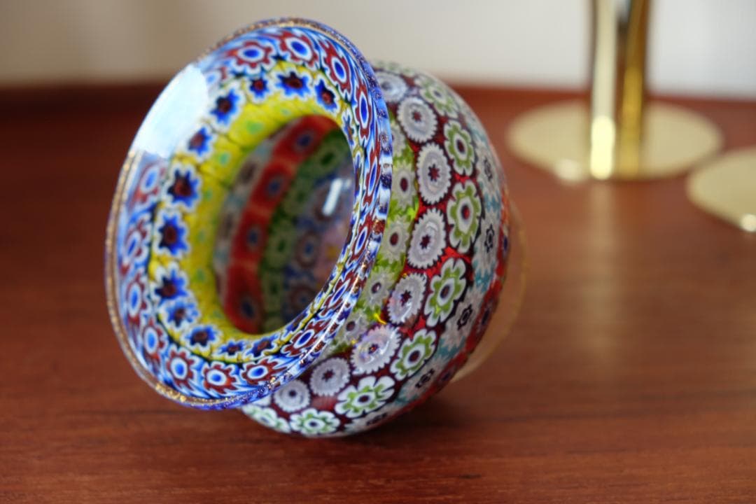 イタリア 民藝 ミルフィオリ 花瓶 検)ワイングラス 皿 江波冨士子 舩木倭帆