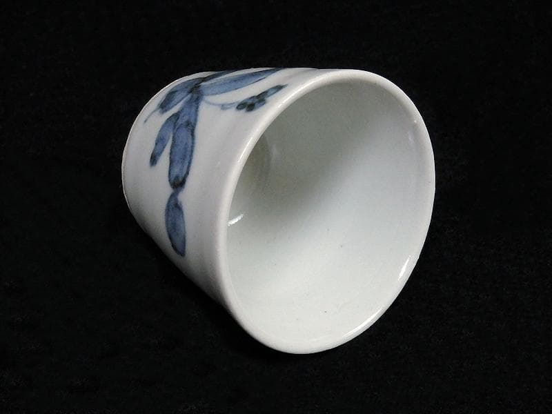 古伊万里　草花の図　猪口　江戸中期　D860AS-fbcm