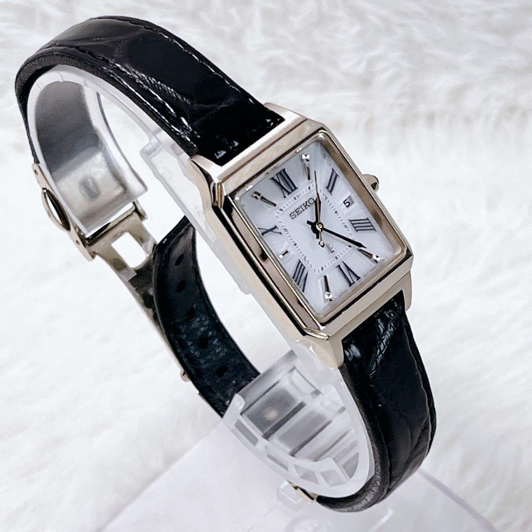 【美品】 セイコー ルキア 電波ソーラー レディース腕時計 SSVW162