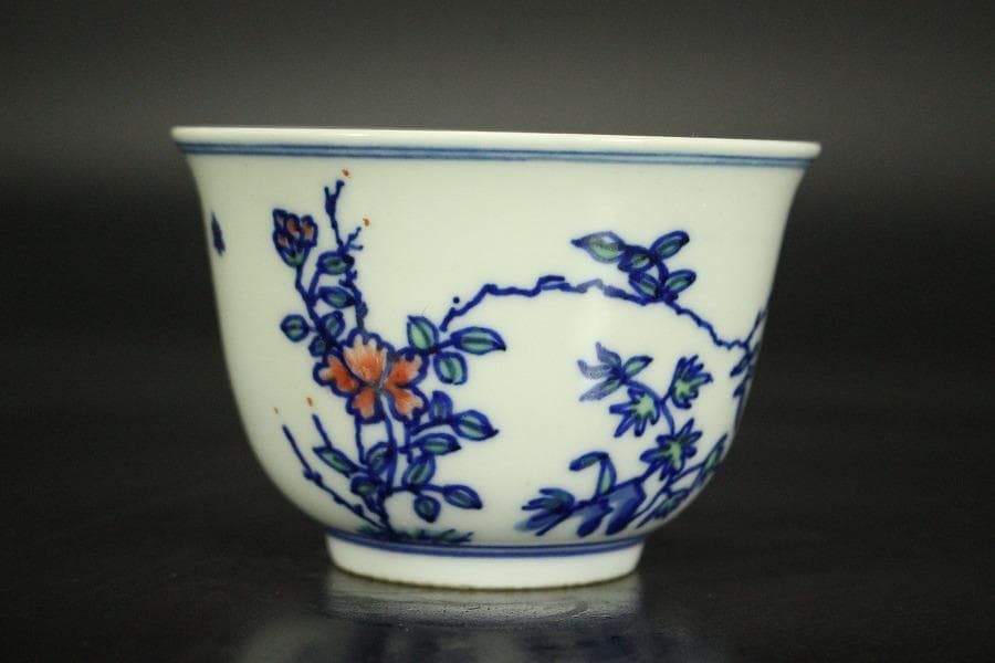 中国美術 色絵 十二ヶ月 碗 十二件 康熙年製 煎茶(LC173)