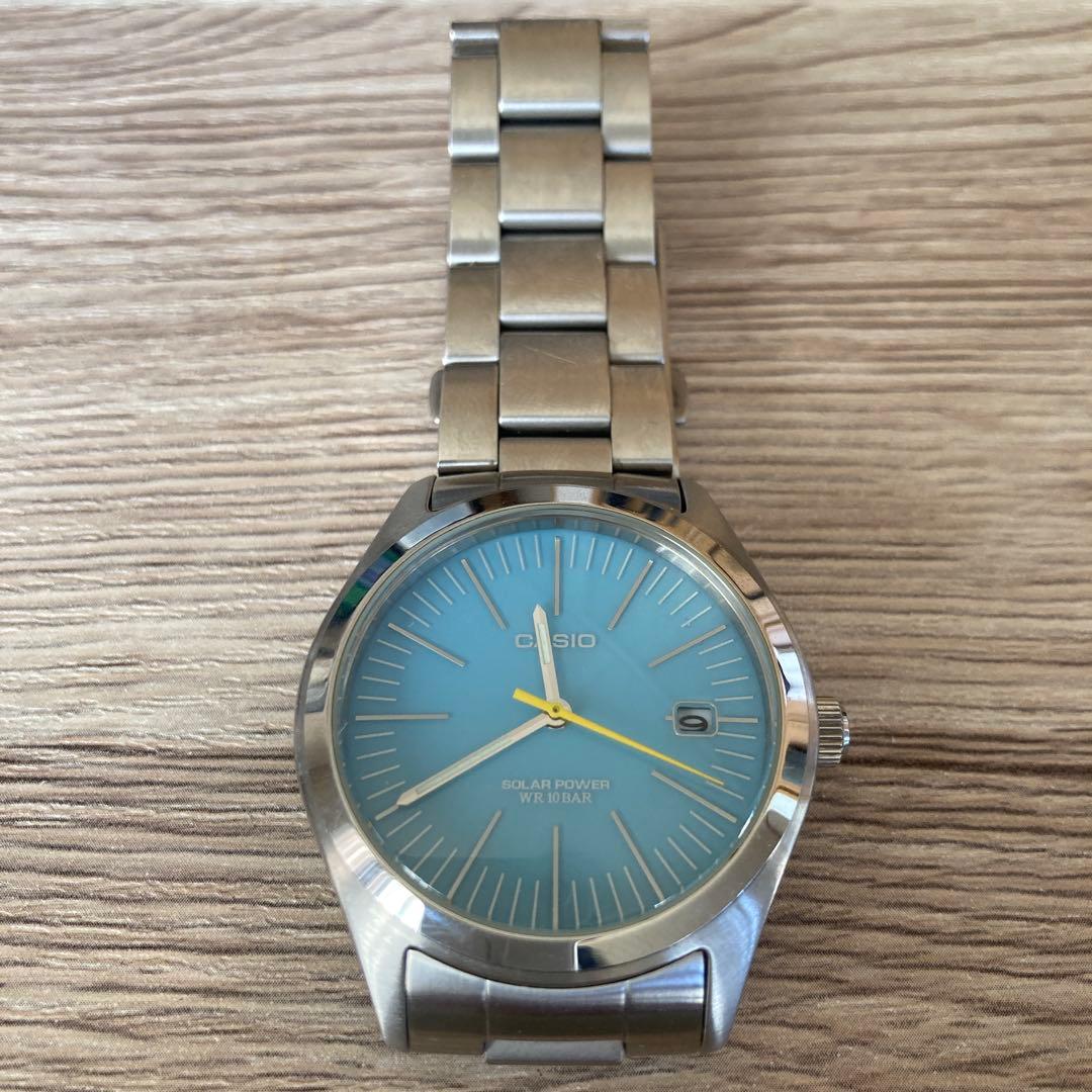 カシオ　MMW 102 ソーラー　アナログ　ターコイズ　ティファニーブルー