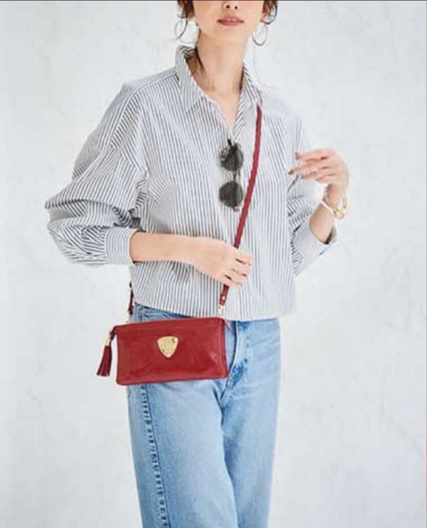 ATAO アタオ ブーブー ショルダーポシェット 財布 斜め掛け レッド 正規品