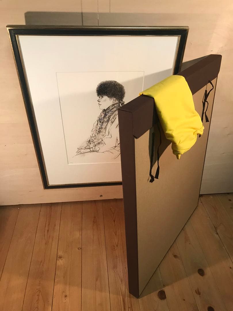 佐藤忠良「冬帽子(或る日の女Ⅰ)」リトグラフ＋手彩色直筆サイン・作品証明シール有