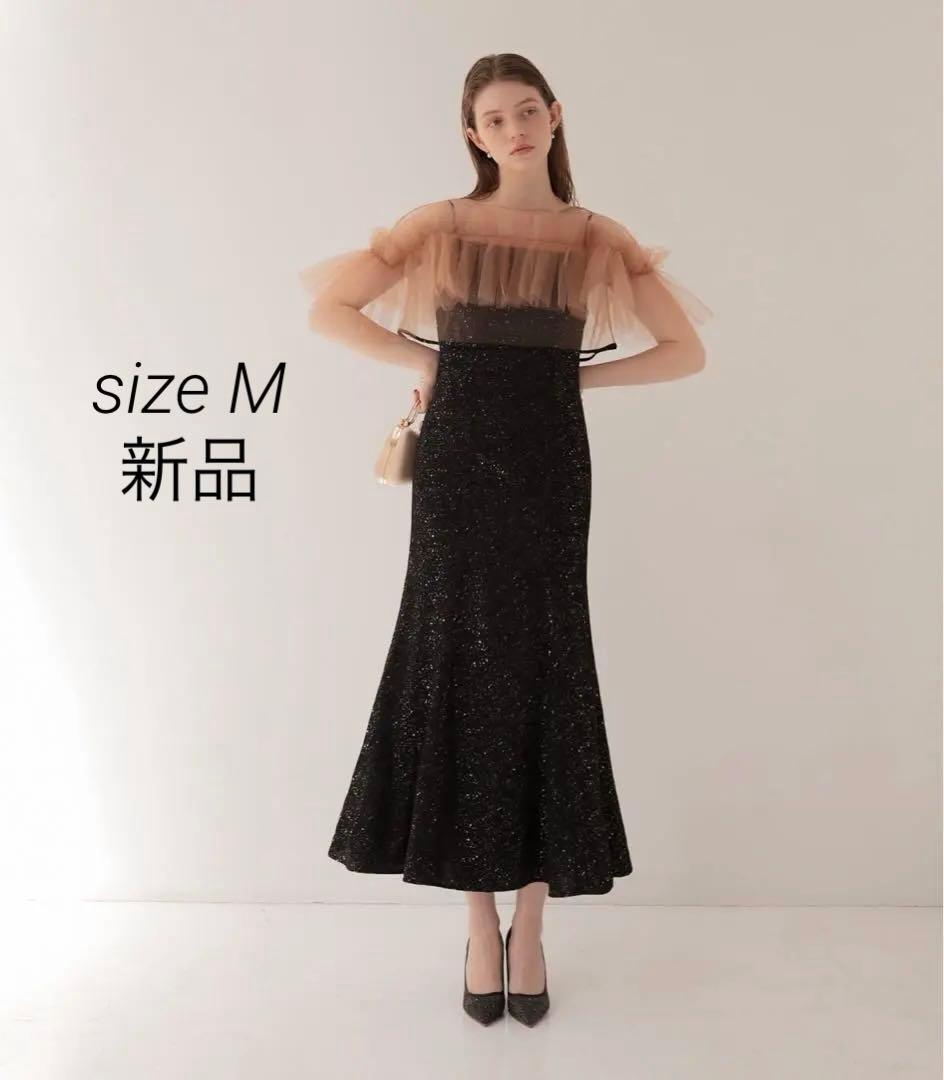 【LEJA】チュールフリルボレロペイントマーメイドドレスワンピース2点セット