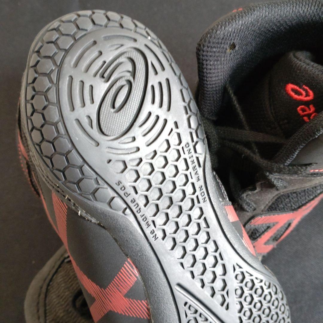 【美品】asics MATCONTROL 2 ブラックレッド 25.5センチ