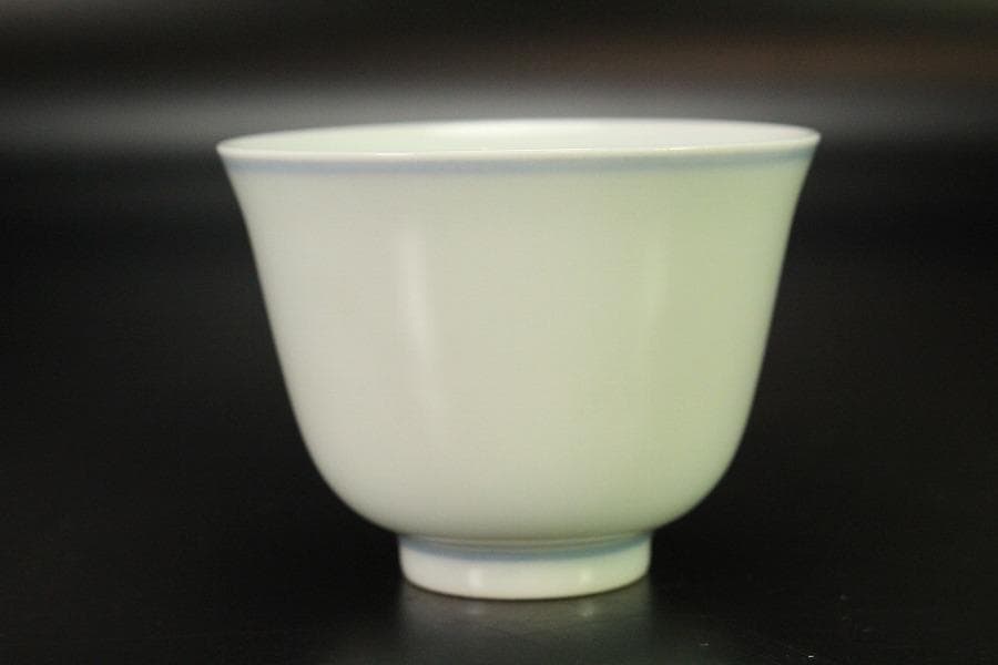 中国美術 煎茶 白磁 碗 雍正年製 款 旧家蔵出