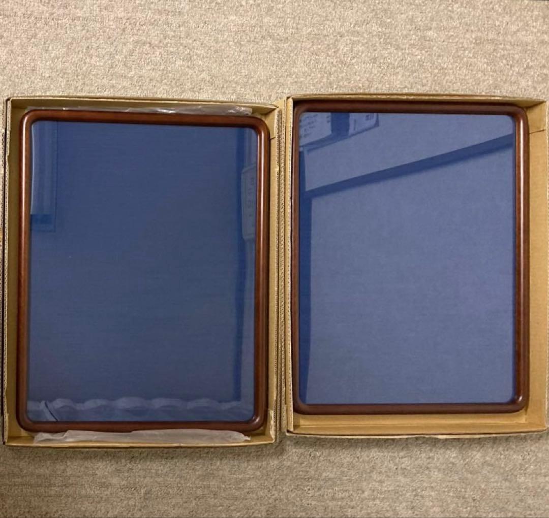 半紙額★女桑★隅丸★3面セット★縦横両用★書道用額縁★空額★和額★木製フレーム