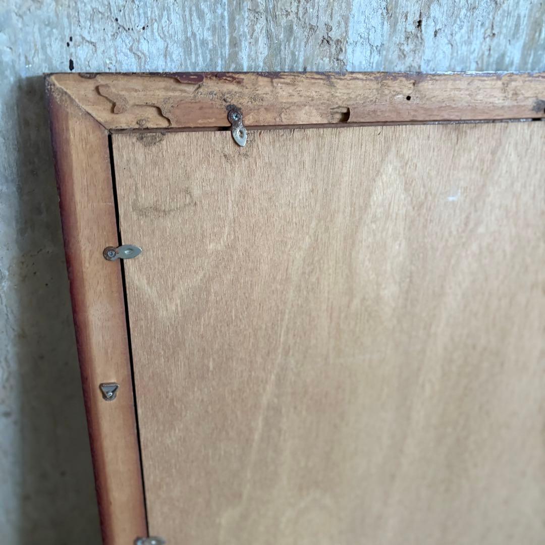 ニューステンドグラスパネル　帆船　ヨット　ヴィンテージ 額装　現状品