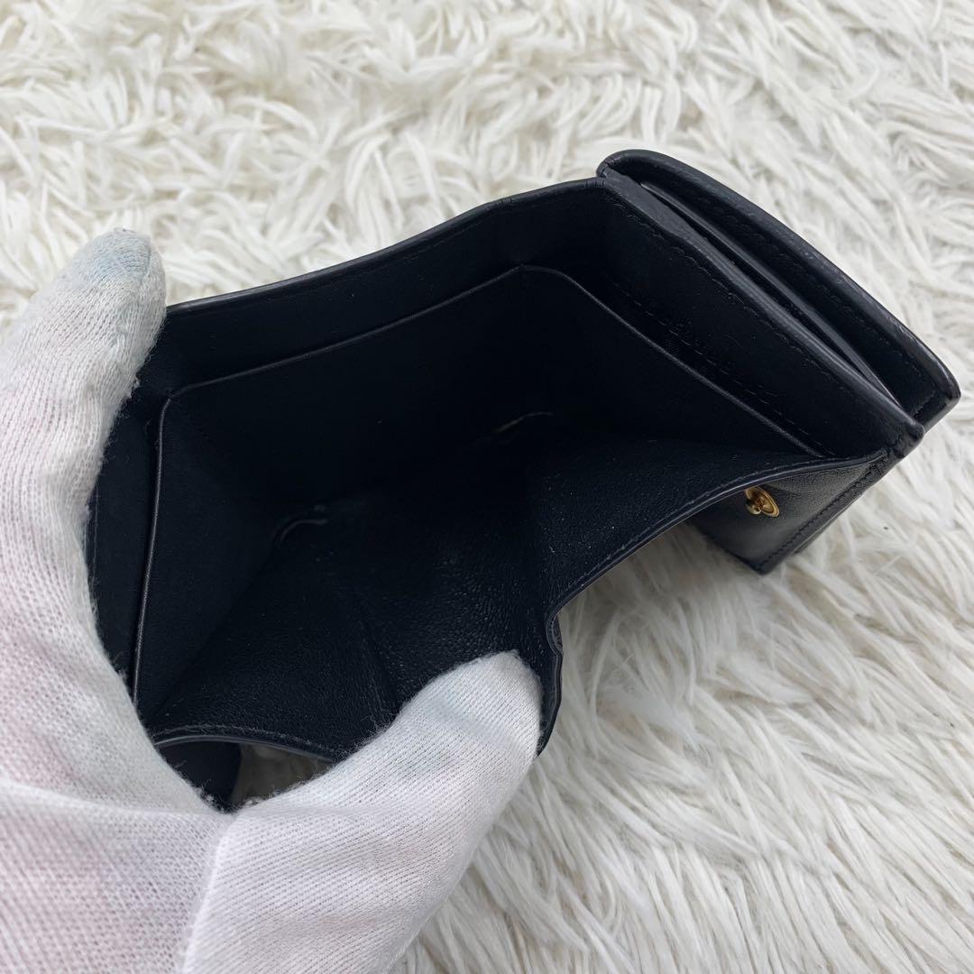 【✨美品✨】 サンローラン 三つ折り財布 オリガミ タイニウォレット ブラック