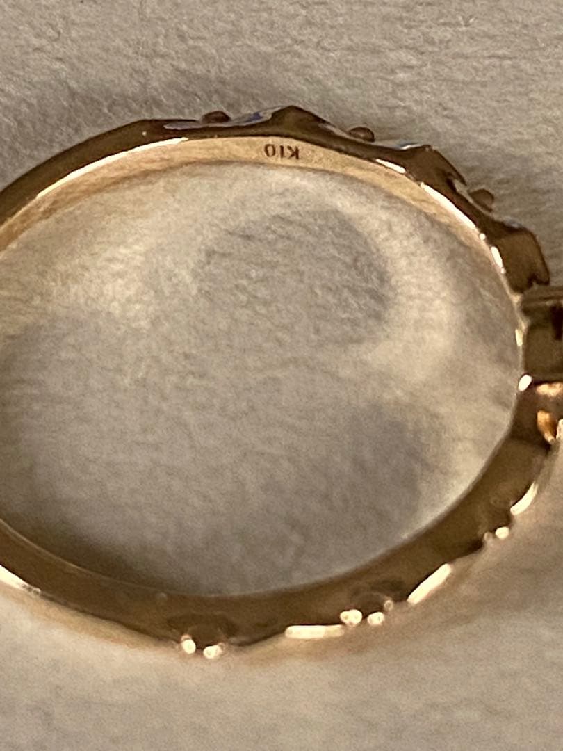 ノジェス　10k エメラルド　ポケットリング　11号