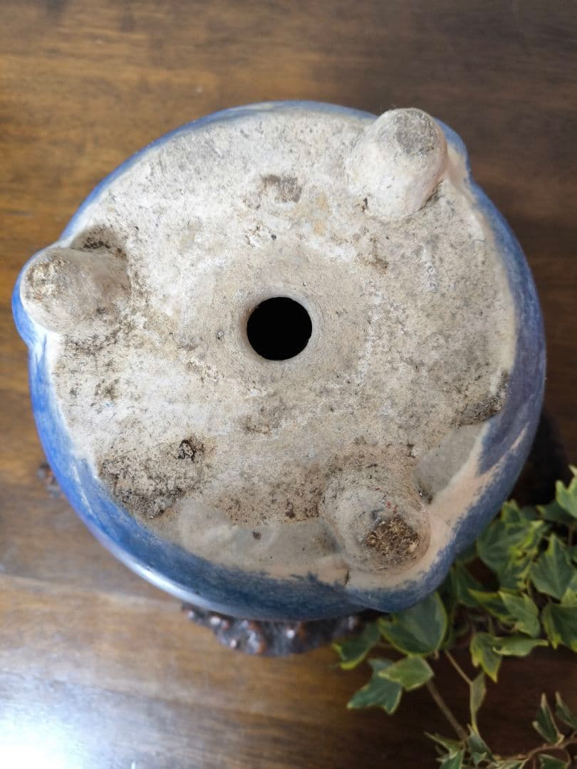 骨董　古伊万里　　明治時代　三足植木鉢　ジャンクガーデン