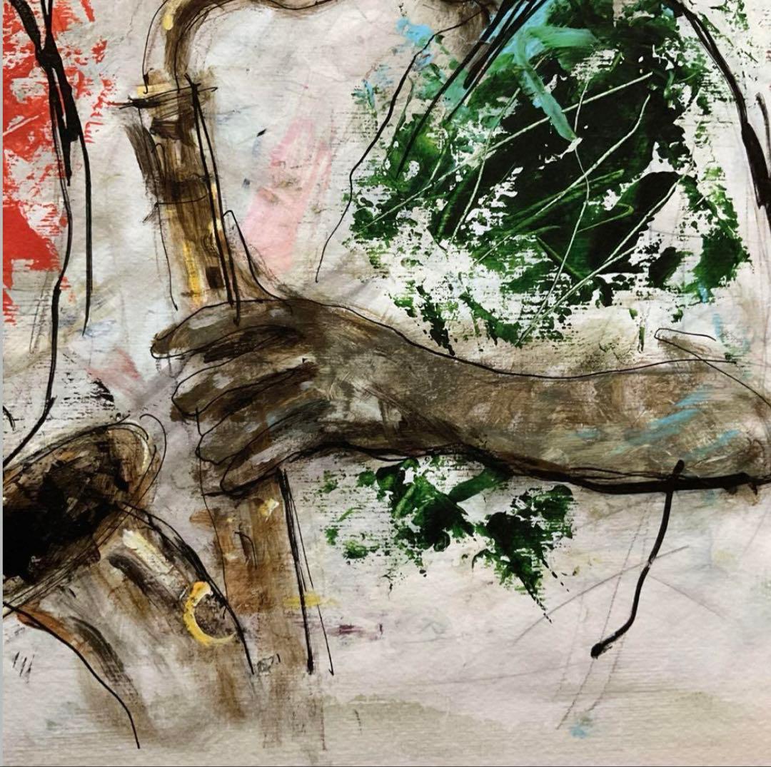 絵画・額縁・版画・津田耕・「Duets」・ピエゾグラフ・美術品・インテリア・雑貨