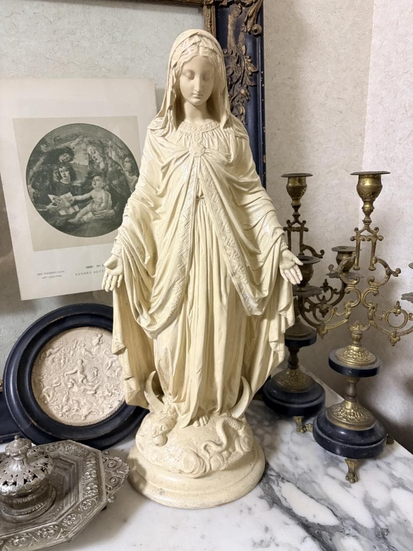 フランスアンティーク 聖母マリア像