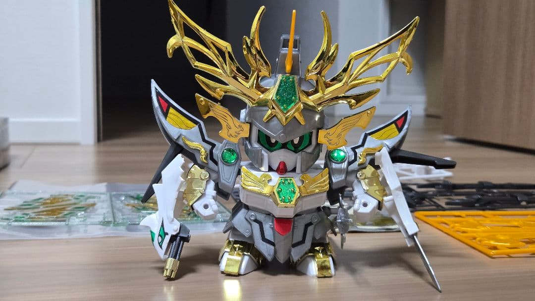 武威鳳大将軍 絶版 ガンダムBB戦士 一部組立済 武神輝羅鋼