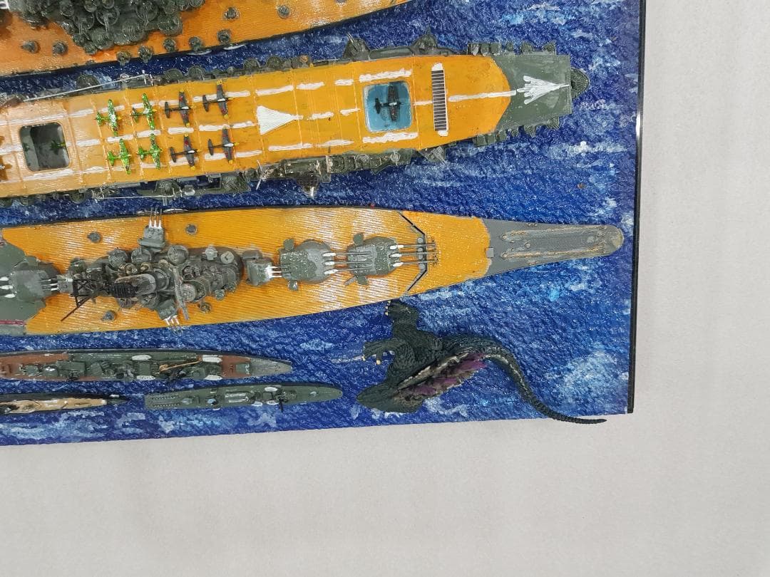 艦船ジオラマ模型 ゴジラ付き 戦艦・空母・駆逐艦 コレクション [20]