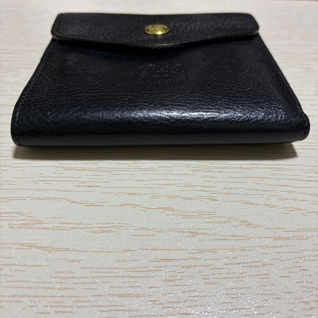 ILBISONTE レザー製 二つ折り財布 黒