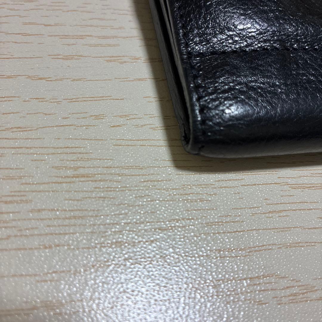 ILBISONTE レザー製 二つ折り財布 黒