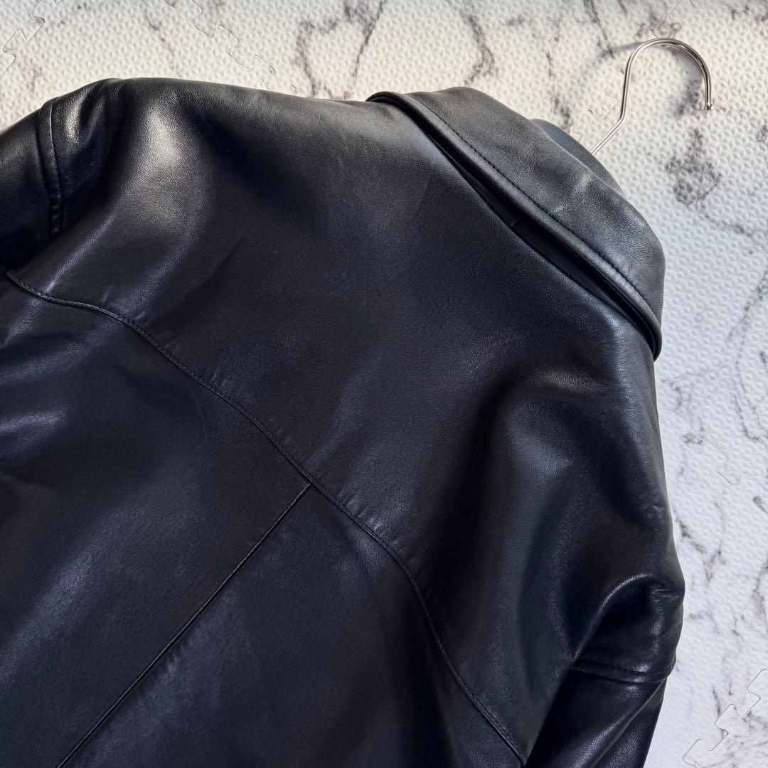 美品◯ポロラルフローレン　レザージャケット　ポニーロゴ　ヴィンテージ　ラムレザー