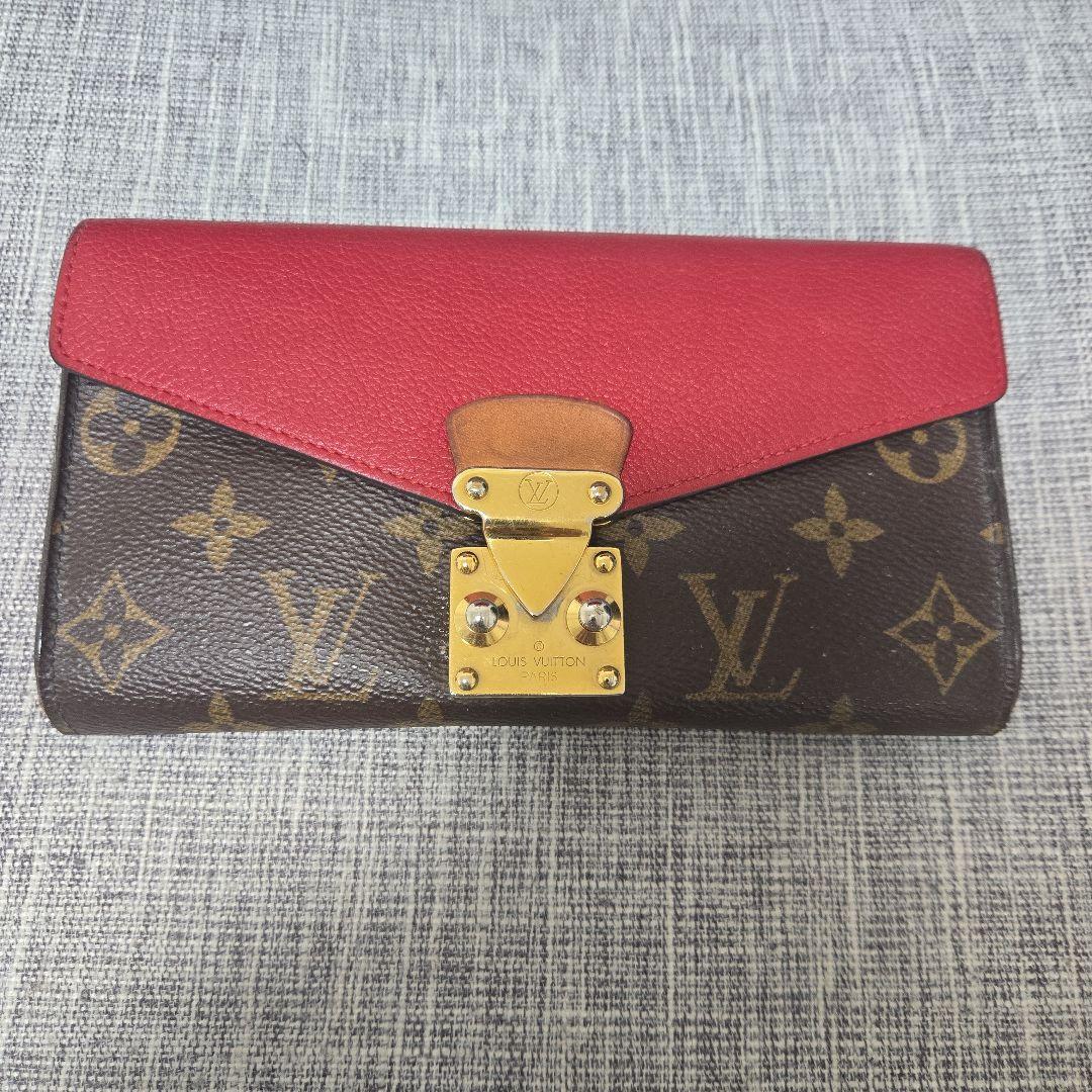 Louis Vuitton 長財布 ブラウン/レッド