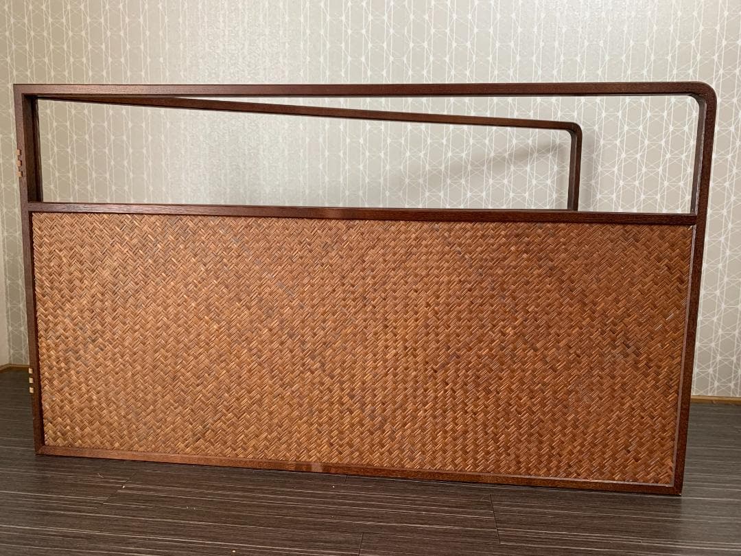 女桑縁 風炉先屏風 裏網代 上透し 腰風炉先 茶道具 江戸間 678