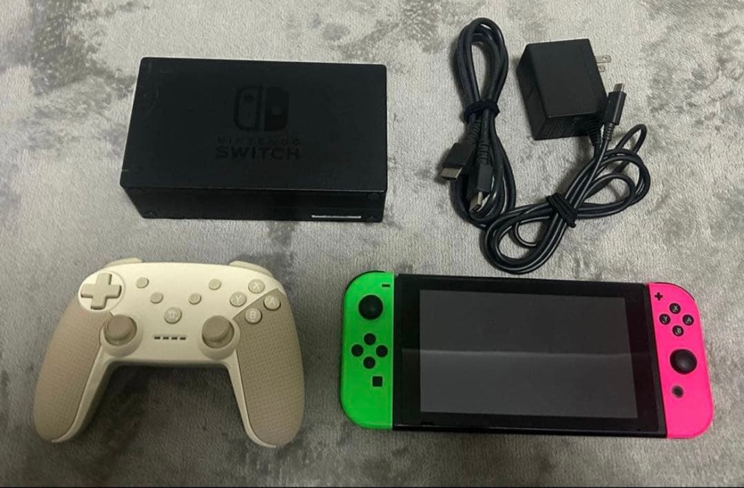 switch 本体ネオンピンク・グリーン　ワイヤレスコントローラー付