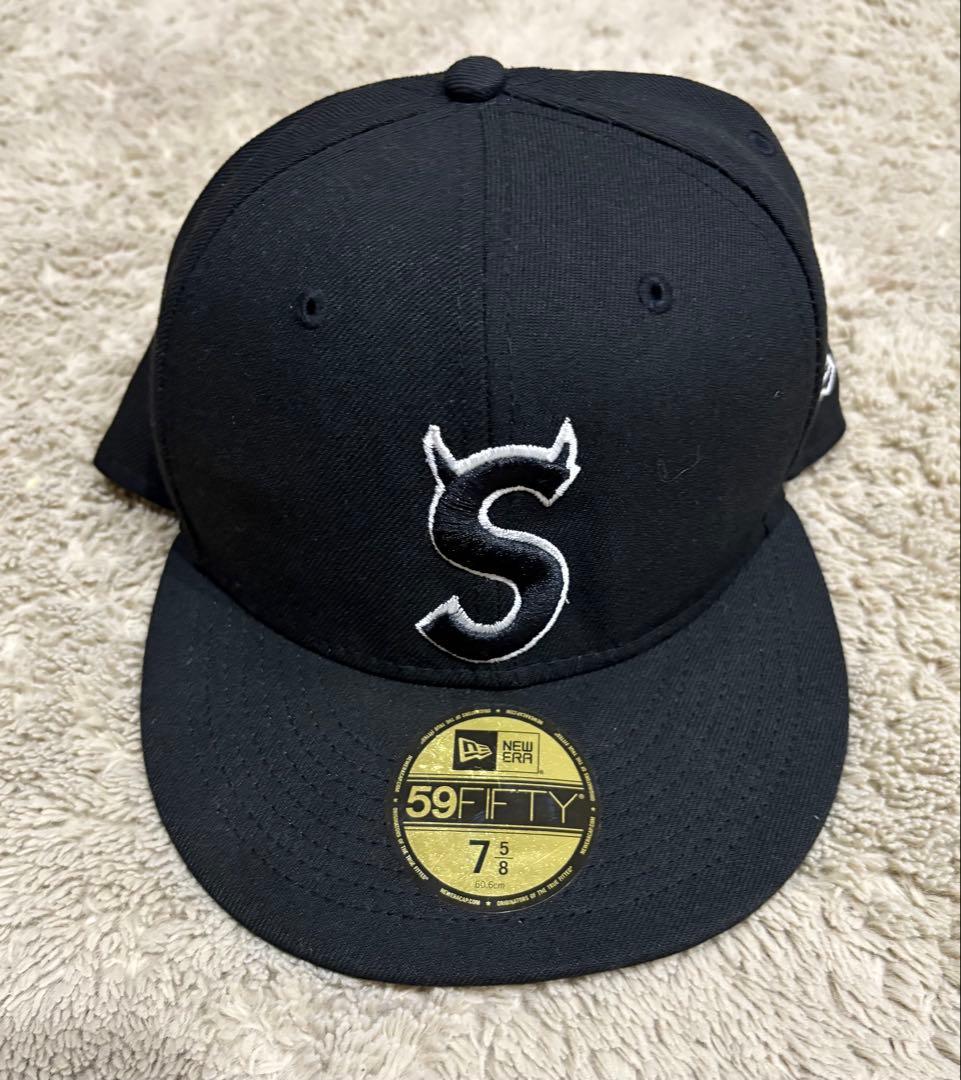 Supreme 59FIFTY ブラックキャップ 7 5/8