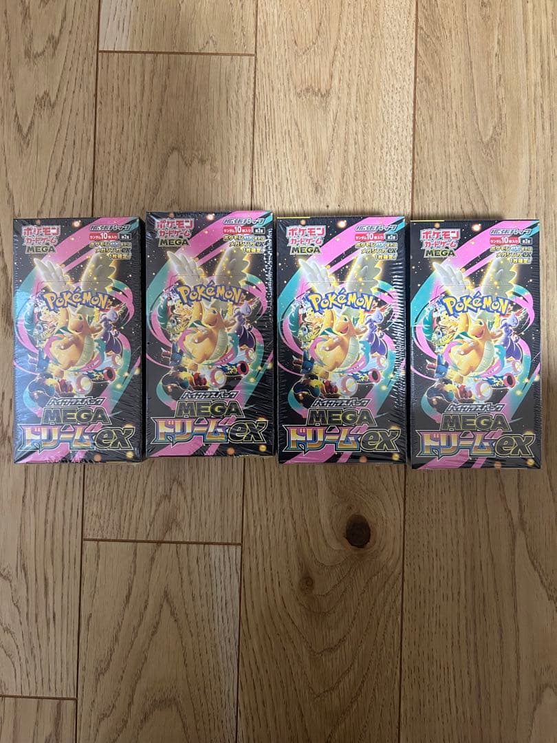 ポケモンカードゲーム メガドリーム　4box シュリンク付　未開封
