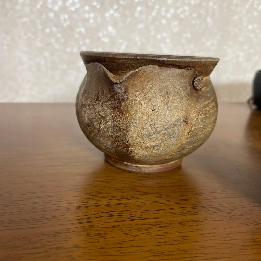 陶器製 茶色 急須 丸型 宝瓶