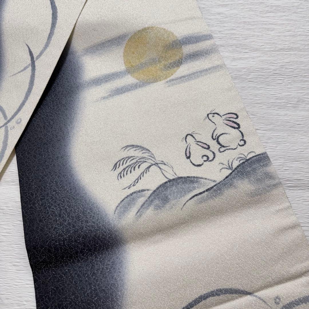 m-80 京友禅 紅型染 名古屋帯 正絹 極美品