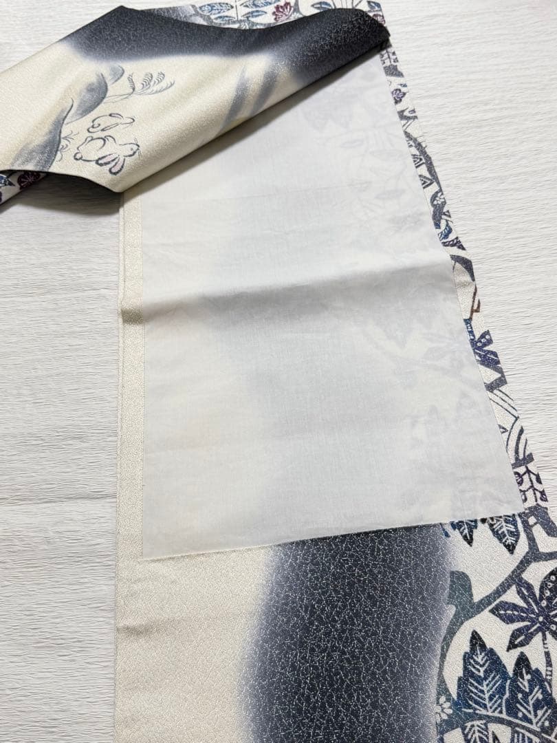 m-80 京友禅 紅型染 名古屋帯 正絹 極美品