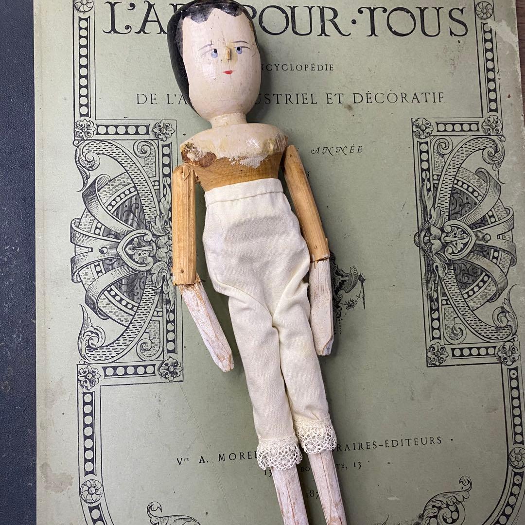 アンティーク 木製人形 ペグドール ペニードール