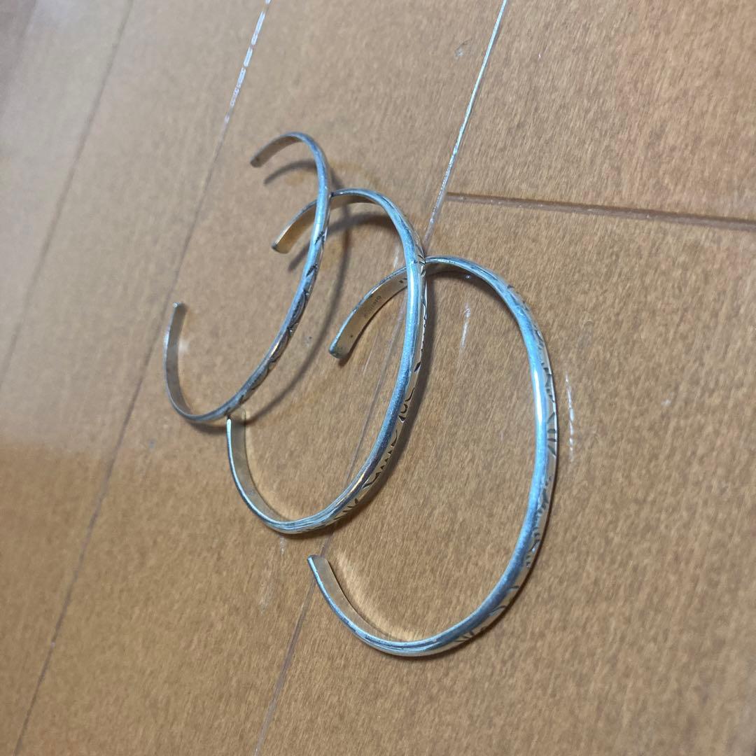 ヤ*ン様 ナバホ　シルバーバングル 3本セット