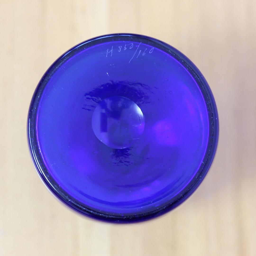 【サイン有り】Erik Hoglund　エリックホグラン　ブルーガラス 花器花瓶